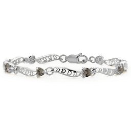 Embedded Hearts 1-8 Stones Bracelet