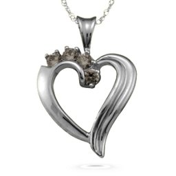 Elegant 2-6 Stones Heart Pendant