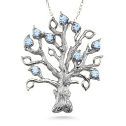 Family Tree 3-14 Stones Pendant