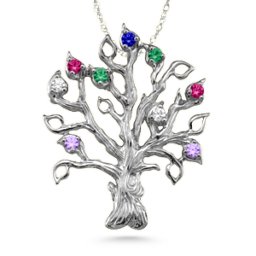 Family Tree 3-14 Stones Pendant