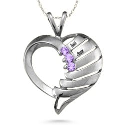 "Filas" Heart Pendant with 1-6 Stones