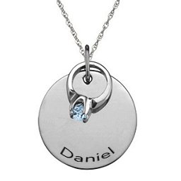 "Petit" Ring on Engraved Charm Pendant