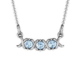 2-5 Stone Hugs and Kisses XOXO Pendant