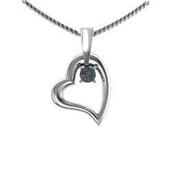Tilted Petit Heart Pendant