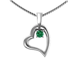 Tilted Petit Heart Pendant