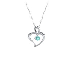 Twist Petit Heart Pendant – 18K Gold Plated Silver with Citrine