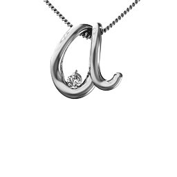 A to Z Initial Pendant with Birthstone