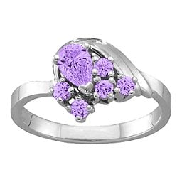 3-9 Stones Swan Ring