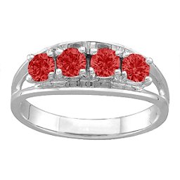 Classic 2-6 Gemstones Ring