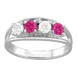 Classic 2-6 Gemstones Ring