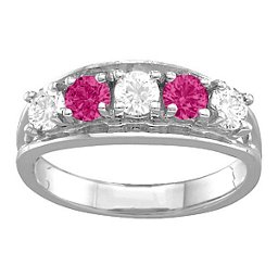 Classic 2-6 Gemstones Ring