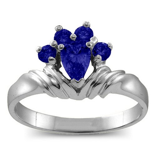 Crown Pear 2-8 Stones Ring