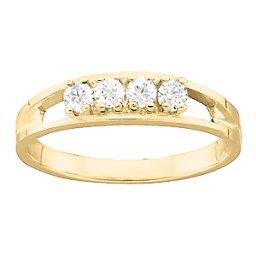 Classic Round Gemstone Ring