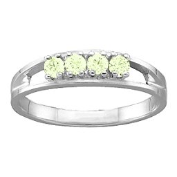 Classic Round Gemstone Ring