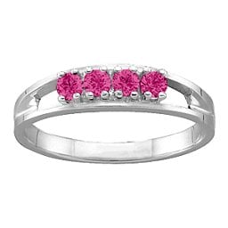 Classic Round Gemstone Ring