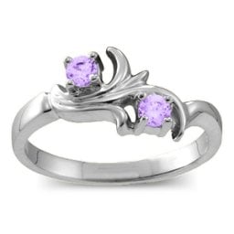 "Nouveau" Flame 2-6 Gemstones Ring