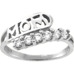 "Cherish" MOM Cut-out 2-6 Stones Ring