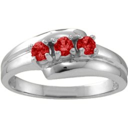 "Reverie" Angled 2-6 Stones Ring