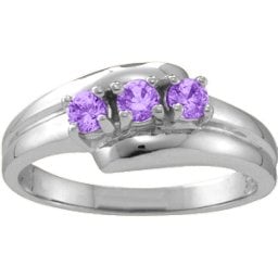 "Reverie" Angled 2-6 Stones Ring