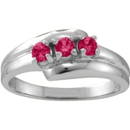 "Reverie" Angled 2-6 Stones Ring