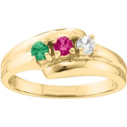 "Reverie" Angled 2-6 Stones Ring