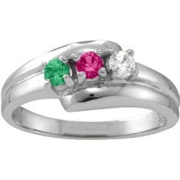 "Reverie" Angled 2-6 Stones Ring