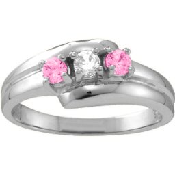 "Reverie" Angled 2-6 Stones Ring