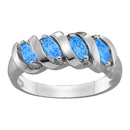 2-6 Marquise Spiral Ring