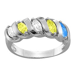 2-6 Marquise Spiral Ring