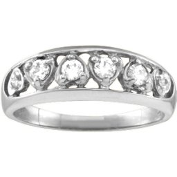 "Lyric" Embedded Hearts Ring with 2-6 stones