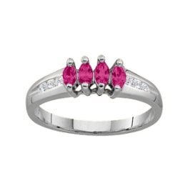 3-6 Marquise Ring With Channel Set Accents