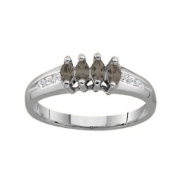 3-6 Marquise Ring With Channel Set Accents