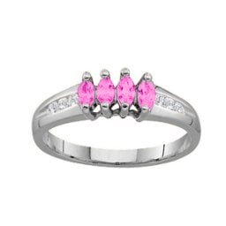 3-6 Marquise Ring With Channel Set Accents