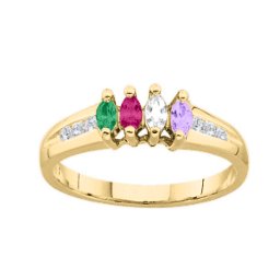 3-6 Marquise Ring With Channel Set Accents