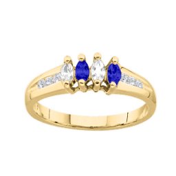 3-6 Marquise Ring With Channel Set Accents