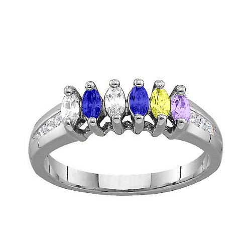 3-6 Marquise Ring With Channel Set Accents