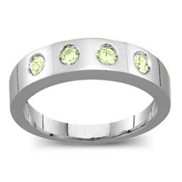 Belt Ring with 2-6 Round Stones