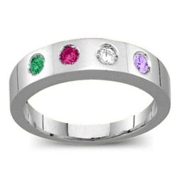 Belt Ring with 2-6 Round Stones