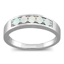 Geometric 3-6 Stones Ring