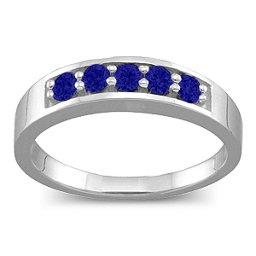 Geometric 3-6 Stones Ring