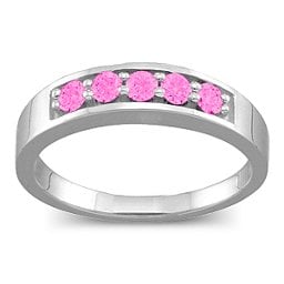 Geometric 3-6 Stones Ring