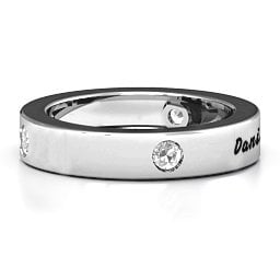 Circular Band 2-5 Stones Ring