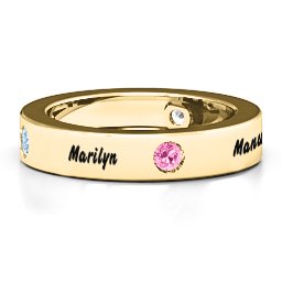 Circular Band 2-5 Stones Ring