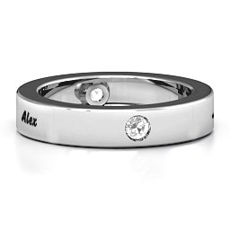 Circular Band 2-5 Stones Ring