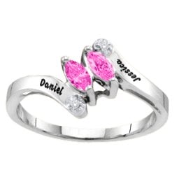 "Phantasie" Marquise Bypass Ring