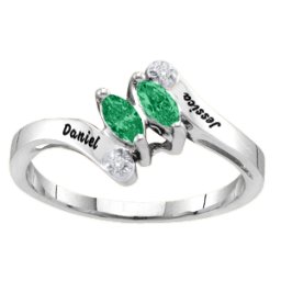 "Phantasie" Marquise Bypass Ring