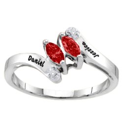 "Phantasie" Marquise Bypass Ring