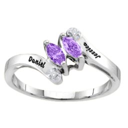 "Phantasie" Marquise Bypass Ring