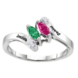 "Phantasie" Marquise Bypass Ring