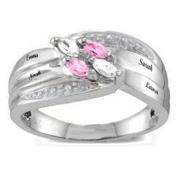 Angled 2-6 Marquise Ring